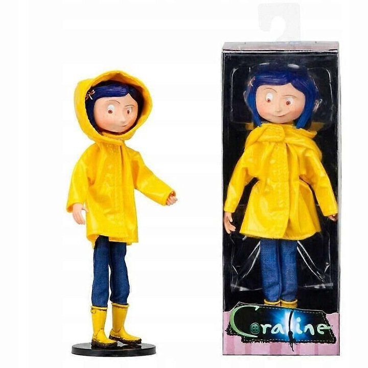 Coraline Bendy baba 6", F változat, PVC, sárga, 15cm