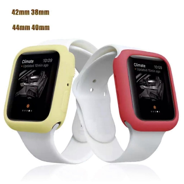 Husa de protectie pentru smartwatch, 38x33.3x10.5mm, 40x34x10.7mm, 42x35.9x10.5mm, 44x38x10.7mm, multicolor, set