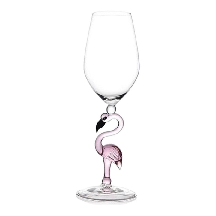Flamingo martini pohár szett, 2 db, 330ml és 500ml, rózsaszín