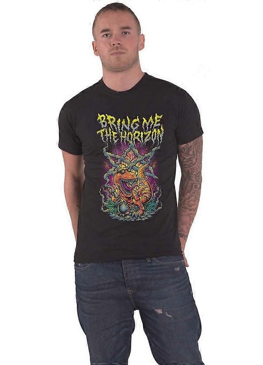 Férfi póló, Bring Me The Horizon design, mez, klasszikus szabás, többszínű