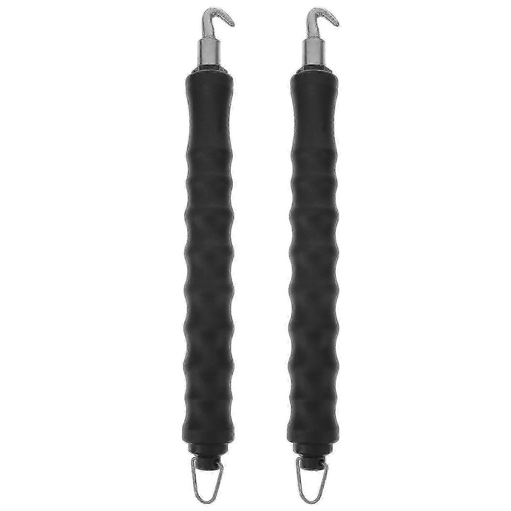 Set de 2 instrumente pentru legarea sarmei de armare, metal, negru, 26x2.5x2.5cm