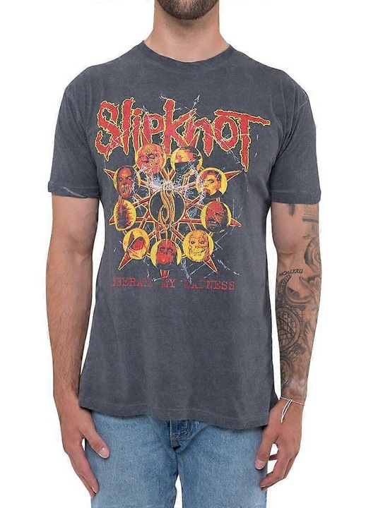 Férfi póló, Slipknot, pamut/poliészter, többszínű