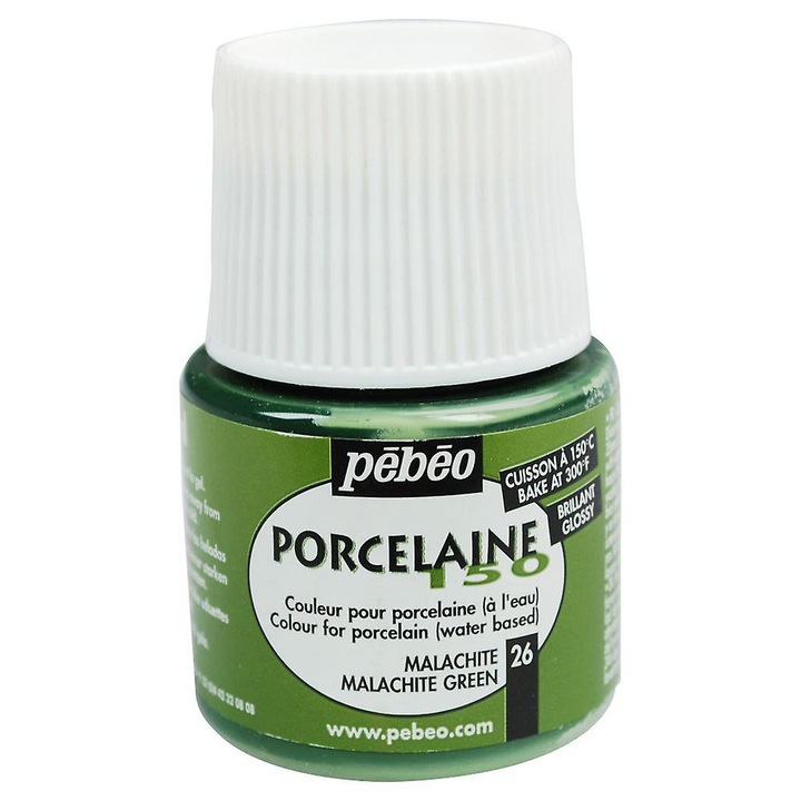 Vopsea Pebeo Porcelaine 150, 45ml, verde malachit
