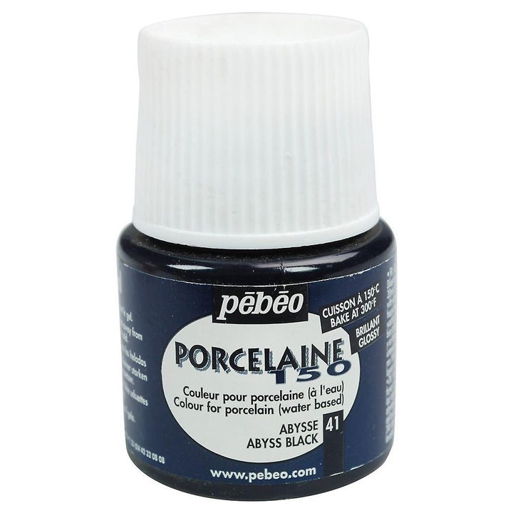 Acuarele Porcelaine 150, 45ml, negru