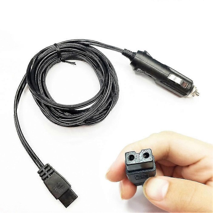 Csatlakozókábel, 2m, 12V, 2 tűs, autós hűtőládához