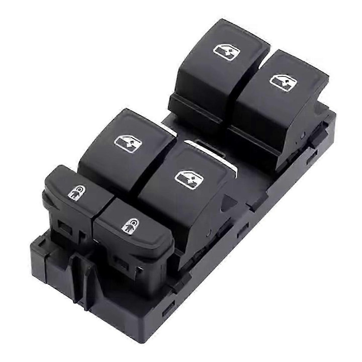 Bal oldali elektromos ablakemelő kapcsoló, Enyaq és Superb 2015-2024 modellekhez, fekete, műanyag