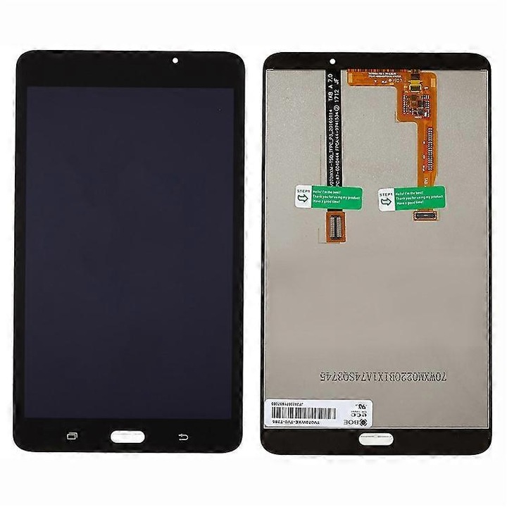 Резервен LCD екран и дигитайзер клас C за Tab A 7.0 T280, черен