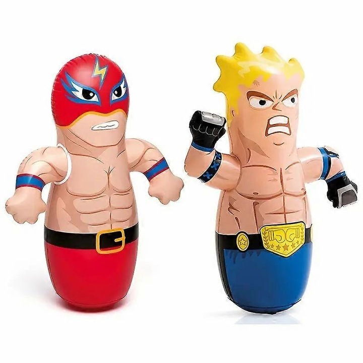 Jucarie interactiva copii, Bop Bag, jucarie gonflabila, rosie