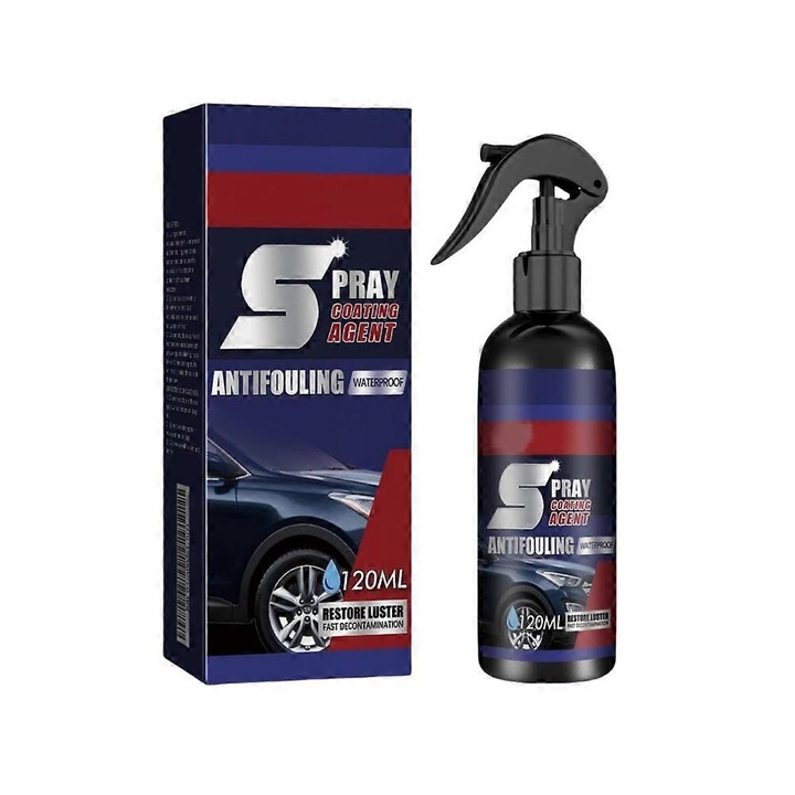 Spray de protectie ceramica 3 in 1, 120ml, set de 1-3 bucati, pentru curatarea exteriorului auto