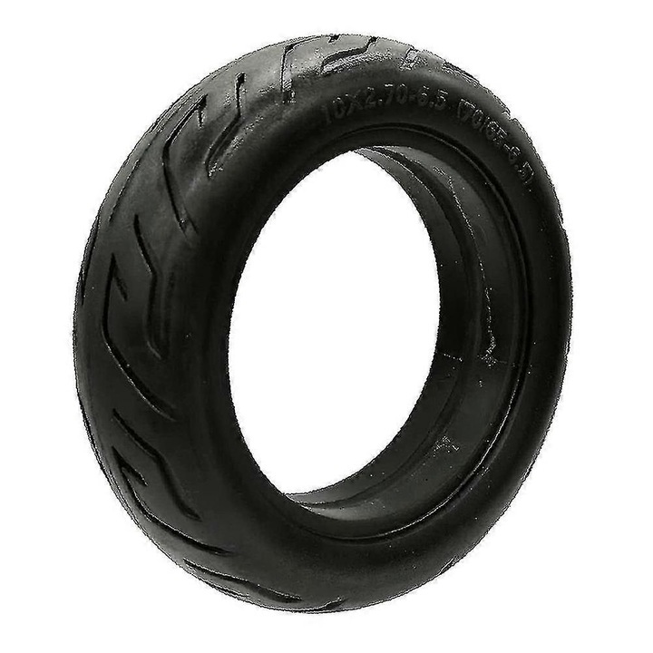 Anvelopa solida, 10 inch, 10x2.70-6.5, pentru scooter, rezistenta la perforare, negru