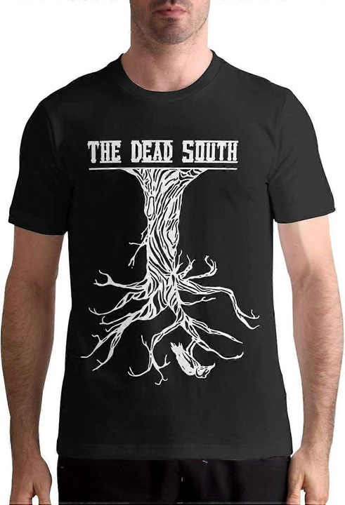 Férfi póló The Dead South, prémium pamut, fekete/fehér