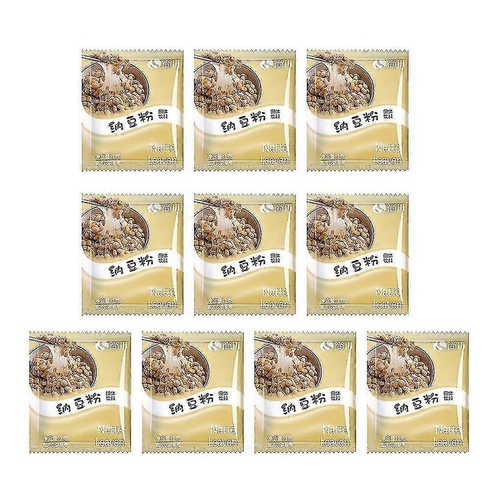 Set 10 pungi praf Natto pentru culturi active Bacillus subtilis, 1g/punga