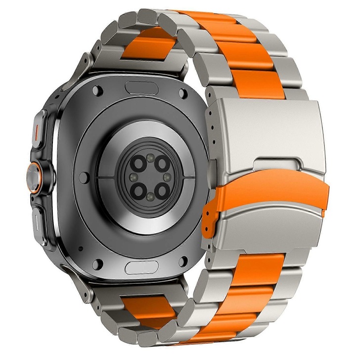 Bratara pentru ceas Watch Ultra, Titanium, 47mm, portocaliu