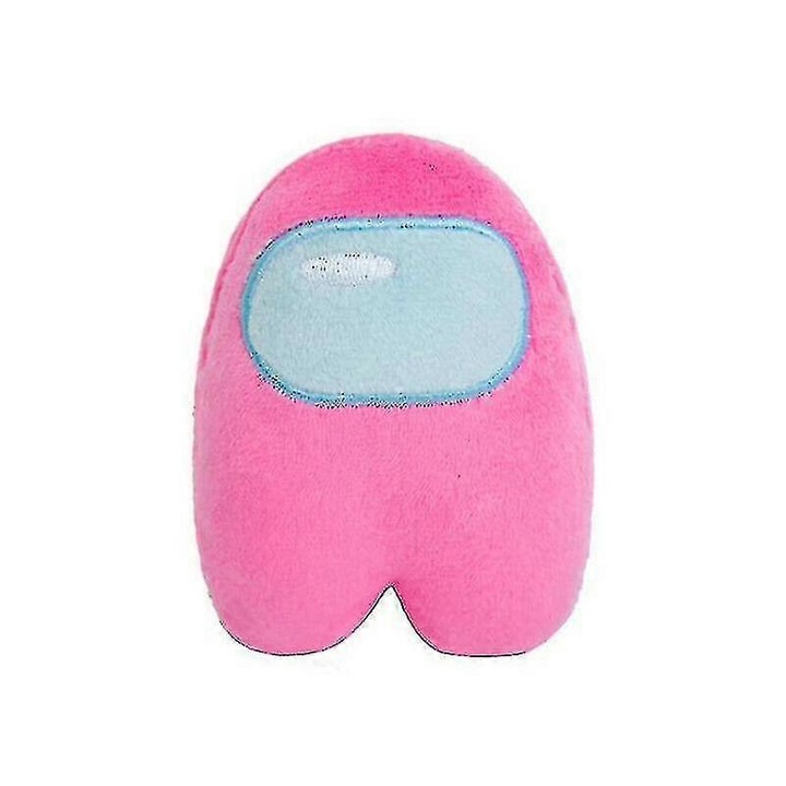 Jucarie de plus Among Us, 10cm, roz, set cu papusa de plus