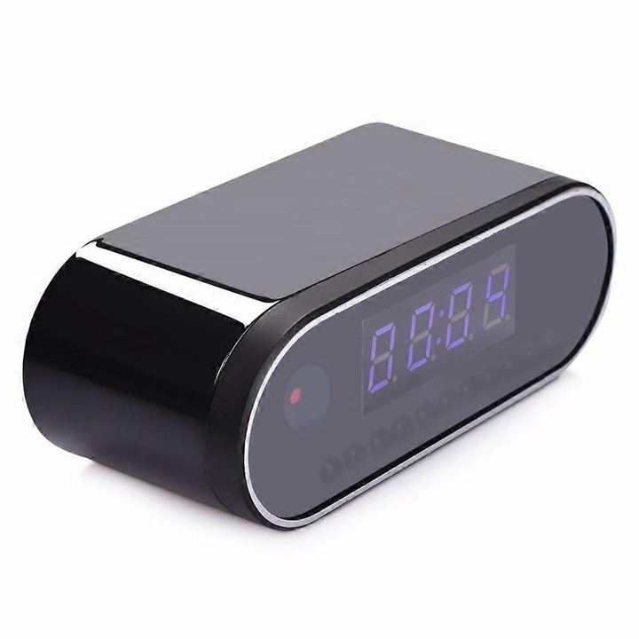 Mini kémkamera HD 1080P órával, WiFi csatlakozással, éjjellátóval, 140°-os széles látószöggel, mozgásérzékeléssel