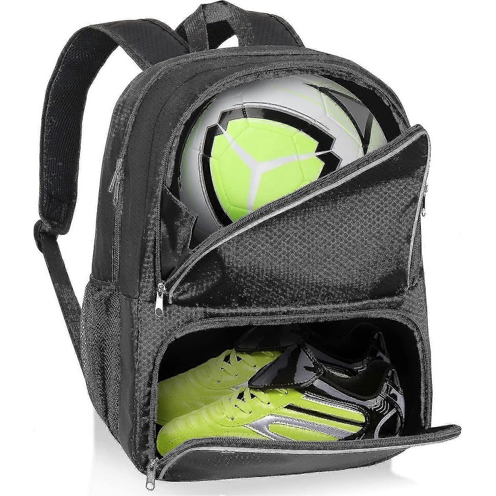 Ghiozdan sport, compartiment pentru ghete si minge, 14.5x14x8 inch