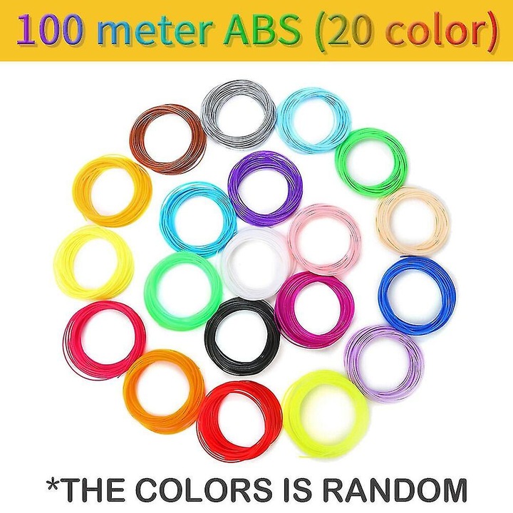 3D писалка, 100 м PLA филамент, множество цветове, регулиране на температурата, регулируема скорост на консумация