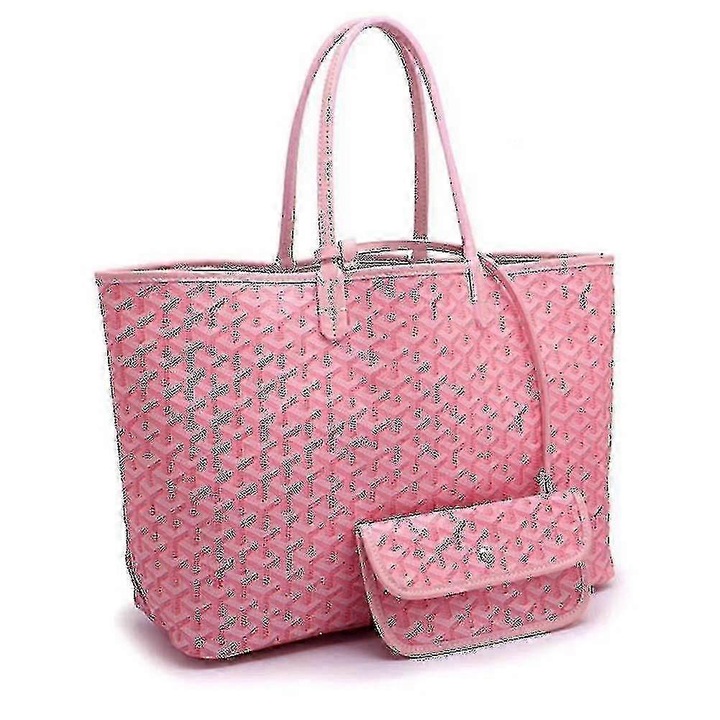 Дамска чанта за рамо, голям капацитет, водоустойчива, розова, пълен комплект