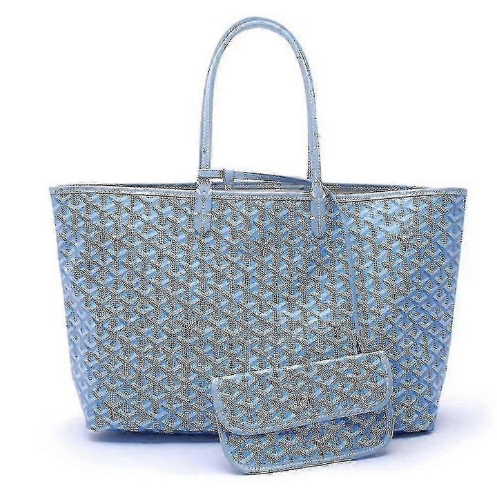 Női válltáska, nagy kapacitású, vízálló, világoskék, komplett szett