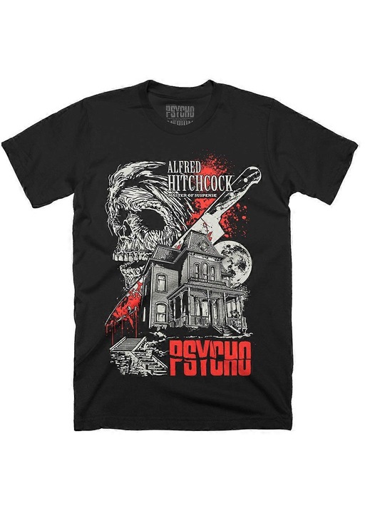 Férfi póló, Psycho In, digitális nyomtatás, pamut, többszínű