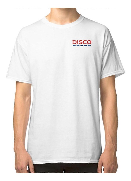 Férfi póló, pamut, klasszikus szabás, fehér