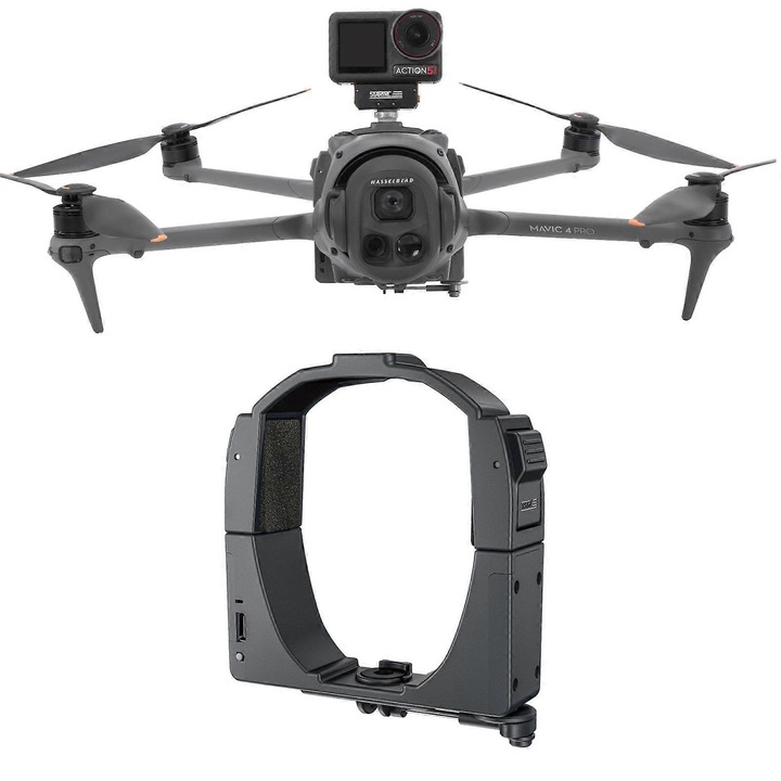 DJI Mavic 4 Pro drónhoz való szállítórendszer, bővítő konzollal, fekete, komplett szett