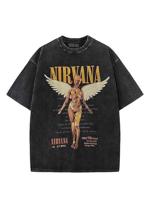 Unisex retro póló Nirvana In Utero, pamut, többszínű