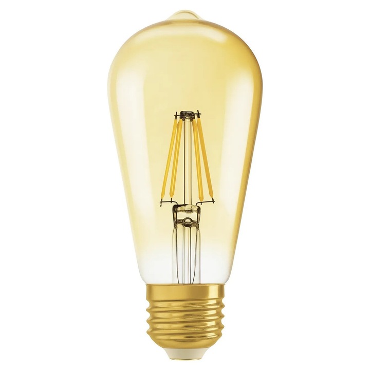 Led крушка Ledolet 4W Filament LED, ST64, E27, 2700K, прозрачна/златиста
