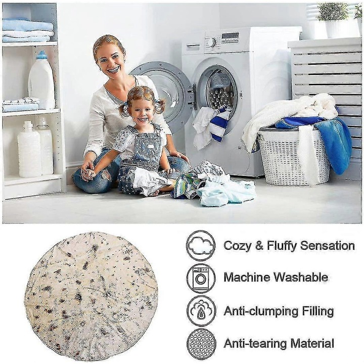 Забавно одеяло за пица, 285 гр/м², меко и удобно, 152x152 см, комплект