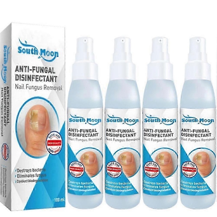 Спрей за възстановяване на нокти, South Moon, 100 мл, комплект от 4 броя, 14,7x4x4 см, за онихомикоза