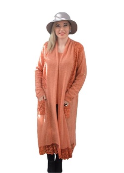 Bluza casual Ioana din tricot cu guler,din doua piese,D&J Exclusive, Portocaliu Bluza casual Ioana din tricot cu guler,din doua piese,D&J Exclusive, Portocaliu