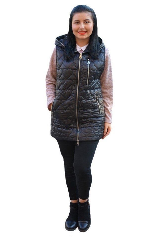 Bluza de toamna-iarna, cu imprimeu,D&J Exclusive, Albastru marin