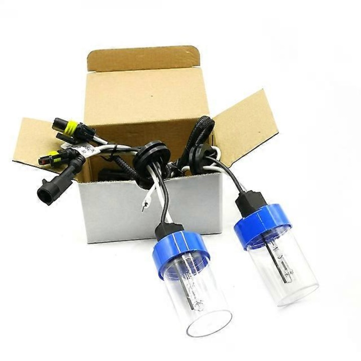 Set 2 becuri xenon 55W D2H 6000K, metal, 12V