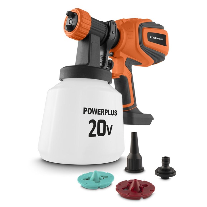Pistol de vopsit pe acumulator Powerplus POWDP7058, 20V, duza 2.2mm, 600 gr/min
