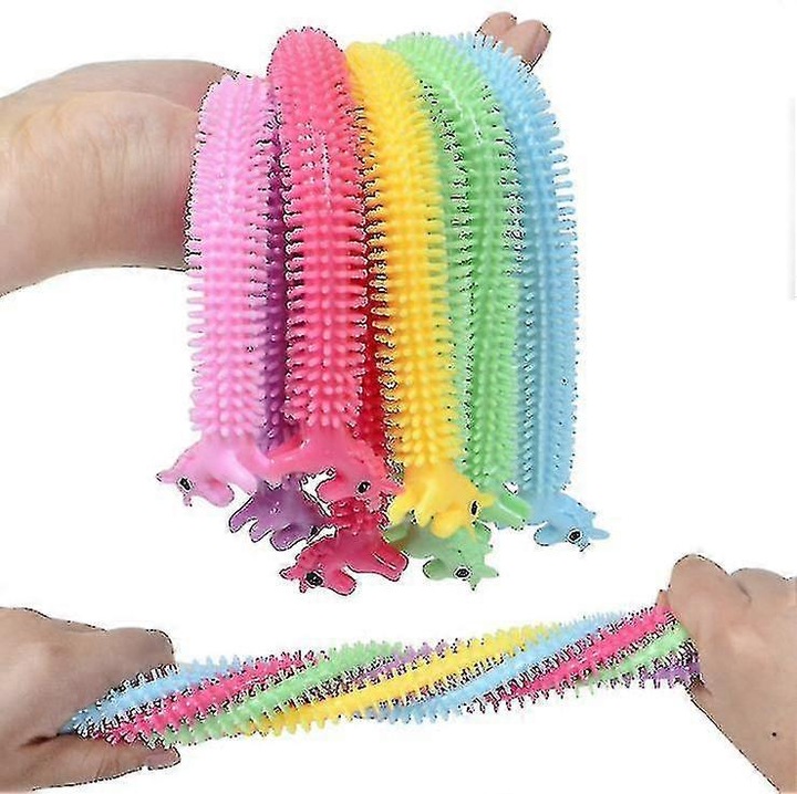 Stresszoldó karkötő szett, interaktív gyerekjátékok, 6 darab, többszínű, 18.5cm