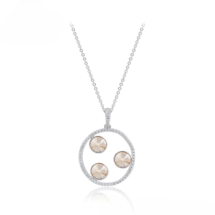 Colier Cercle White Platinum Plated