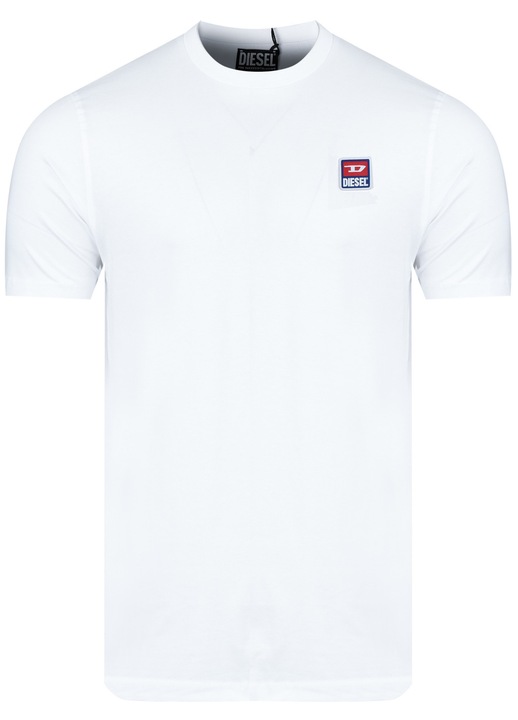 Мъжка тениска, Diesel, A17135-Rphix-100, Бяла, 100% памук, Права кройка, Обло деколте, Удобен стил, удобна, високо качество, Бял, 2XL