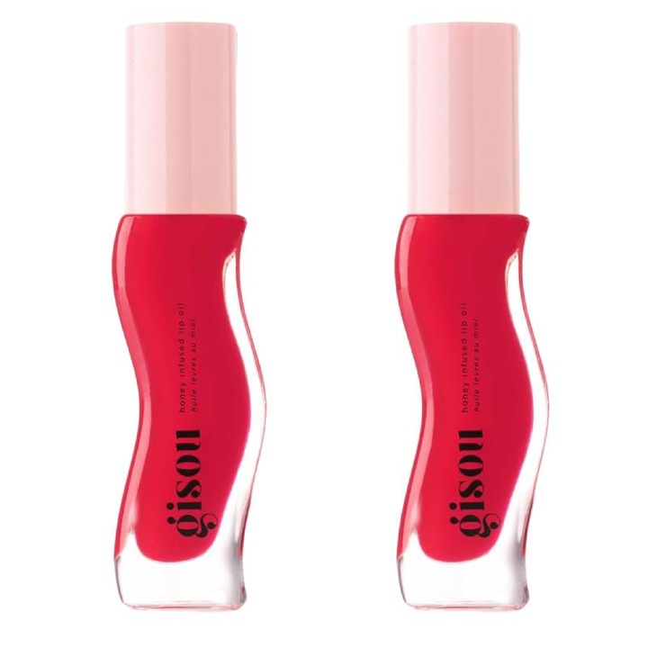 Luciu de buze, Gisou, cu miere Mirsalehi, 2 x 8ml, hidratant
