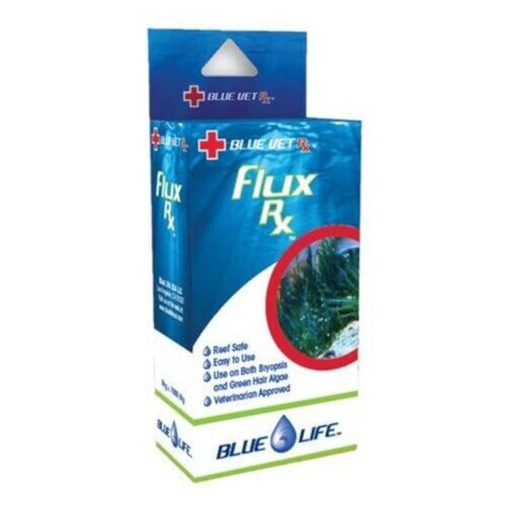 Разтвор Flux RX за аквариуми, Blue Life, 2000 мг, третиране за бриопсис и зелени водорасли