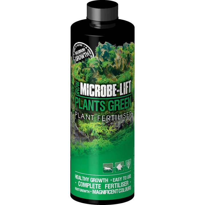 Ingrasamant lichid pentru plante acvatice Microbe-Lift Plants Green, 473ml, fara nitrati si fosfati, usor de utilizat