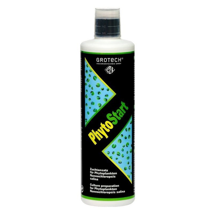 Solutie pentru acvarii, Grotech Phyto Start, 500 ml, Nannochloropsis salina, preparare cultura plancton