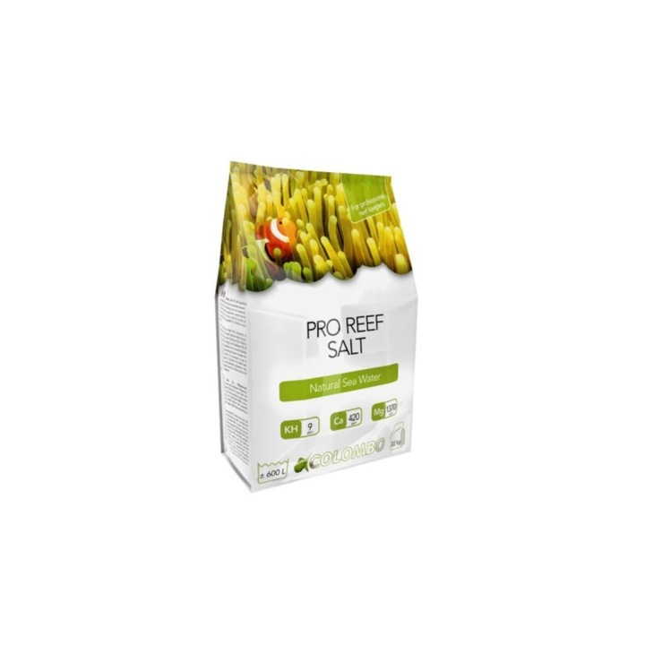 Sare marină Colombo Pro 4kg pentru acvarii, ușor solubilă, 110 litri, conține macro și microelemente