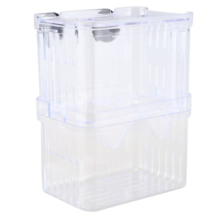 Cutie Izolanta pentru Pesti SX-14, Dimensiuni 10x7x13 cm, Acvariu izolatie si carantina pesti agresivi sau bolnavi