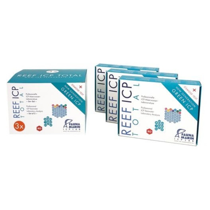 Тестер за аквариумна вода Fauna Marin Reef ICP Total 3 Set, 90 измерени стойности, препоръки за дозиране