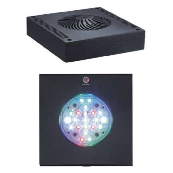Lampa LED pentru acvariu marin Jebao SQL-60M, 60W, 14x14cm, control prin aplicatie, set cu suport