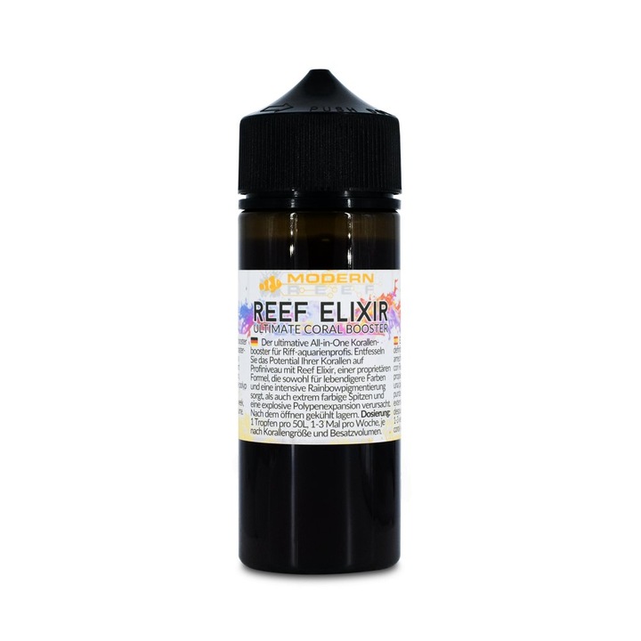 Разтвор за аквариум Modern Reef Elixir 120 мл, за корали, растеж и оцветяване, безопасен за риби