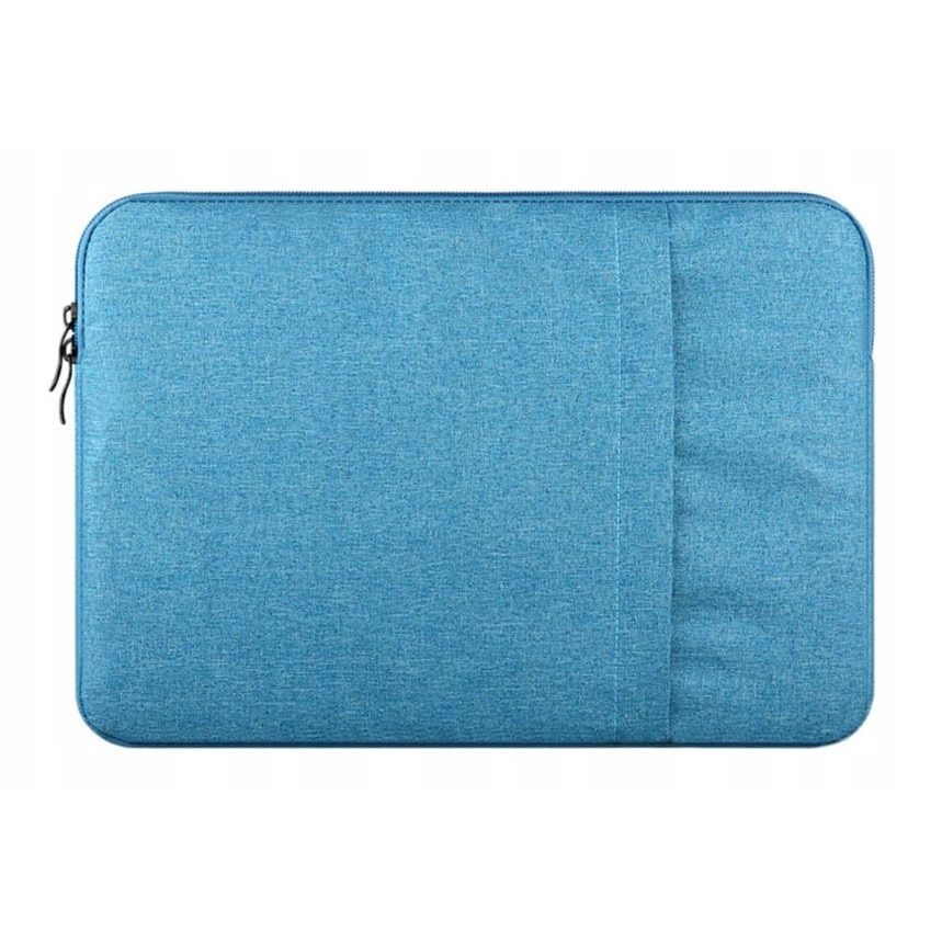 Husa pentru MacBook, 13.3 inch, protectie impotriva zgarieturilor, buzunar pentru telefon, albastru, fermoar, material de inalta calitate, umplutura pentru absorbtia socurilor