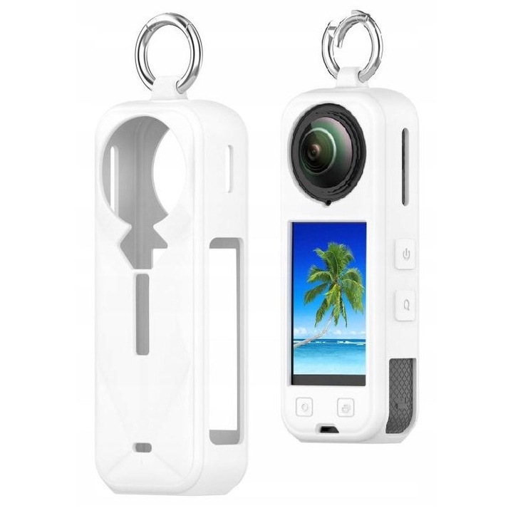 Силиконов калъф за Insta360 X5 / INSTA 360 X 5, SYA002918301A, бял