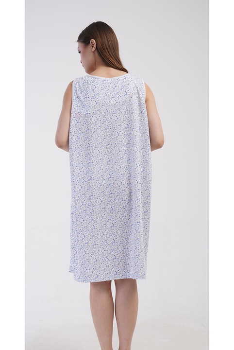 Camasa de noapte bumbac Vienetta, Zoya, bleu
