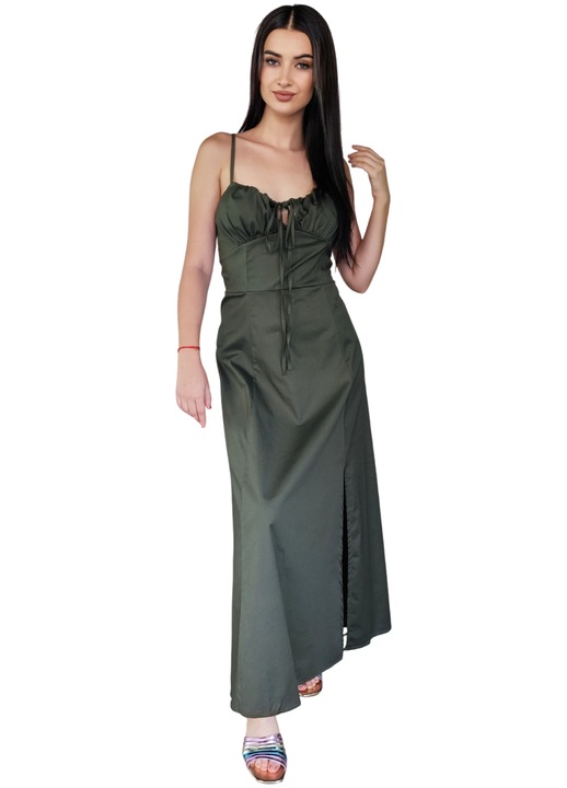Rochie de vara eleganta kaki, M/L